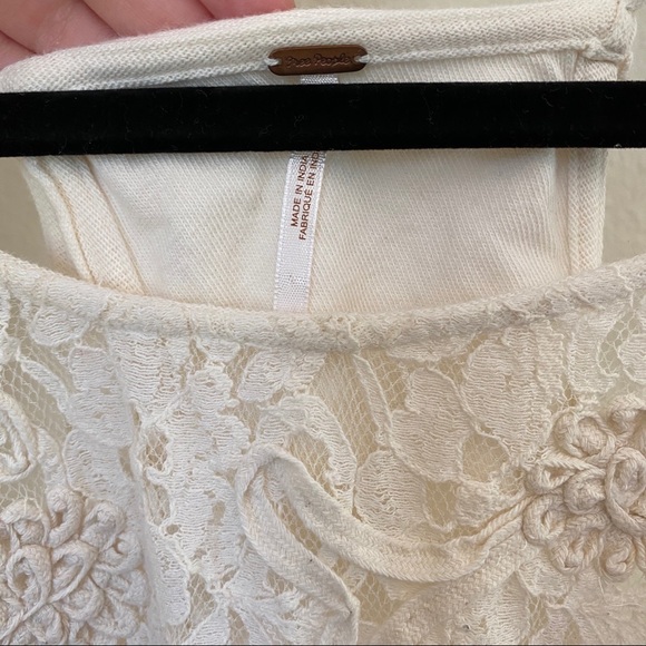 Free People White Lace Tank With Open Back - Picture 4 of 11
